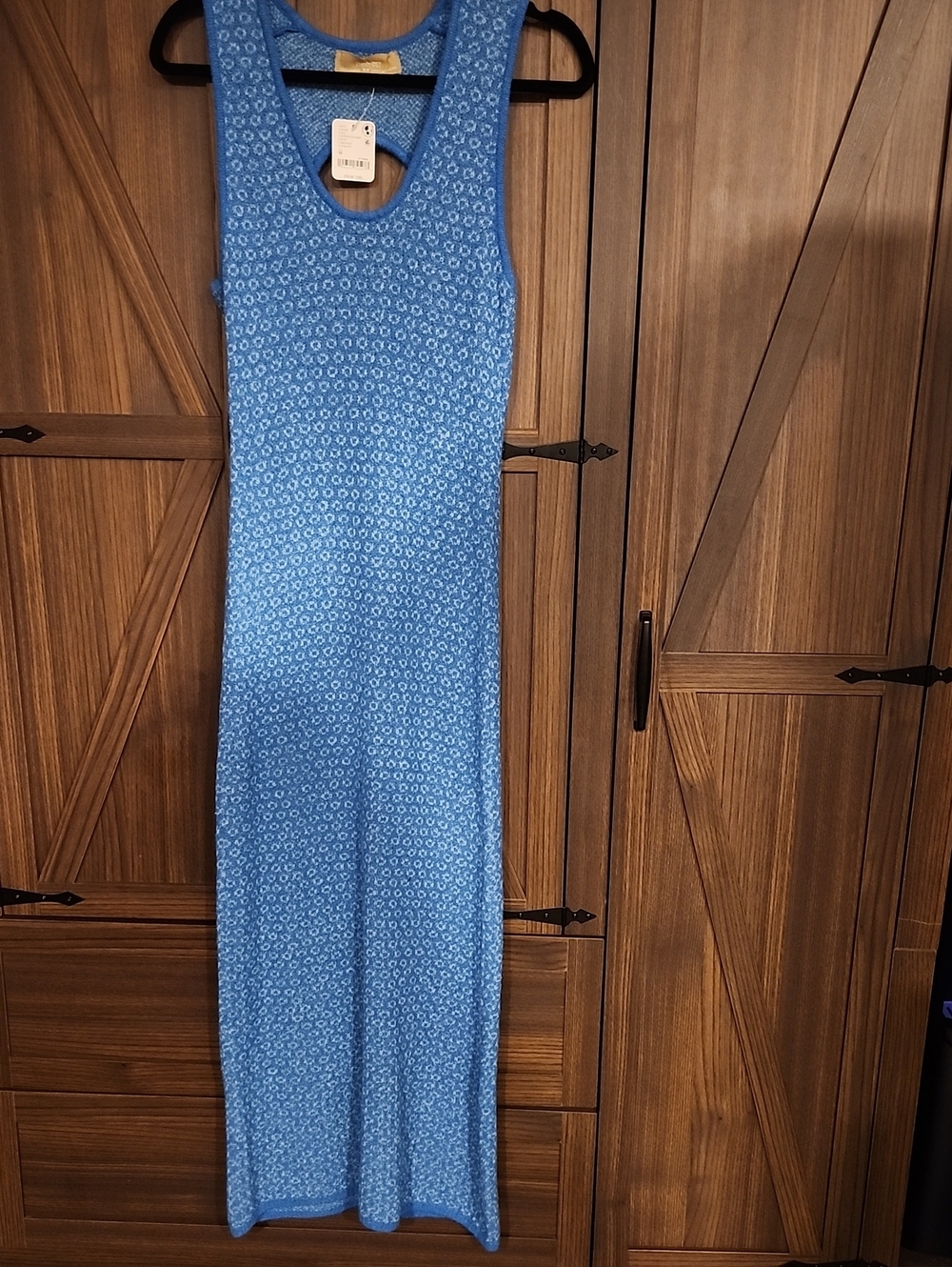 Free People Sky Blue Sleeveless Knit Maxi Dress